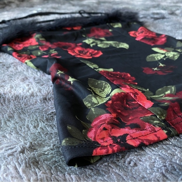 Ember Fallen Rose Marabou Feather Top - Picture 3 of 11